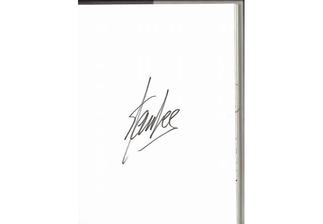 Stan Lee signature ink and paper