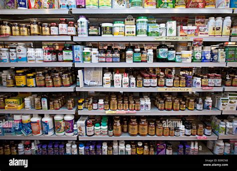 Supplements Shelf at a Store